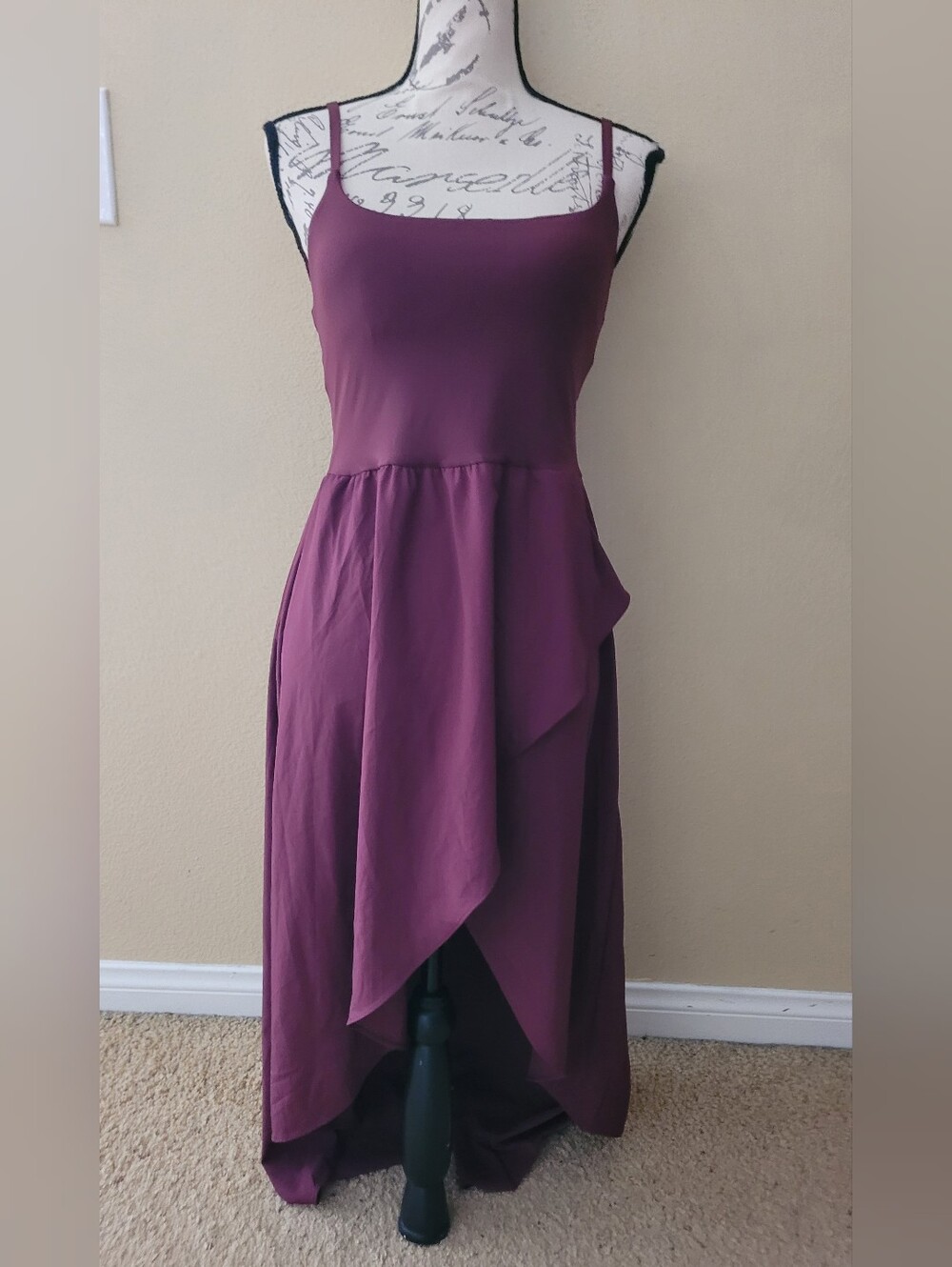 HALARA Maroon Draped Midi Dress